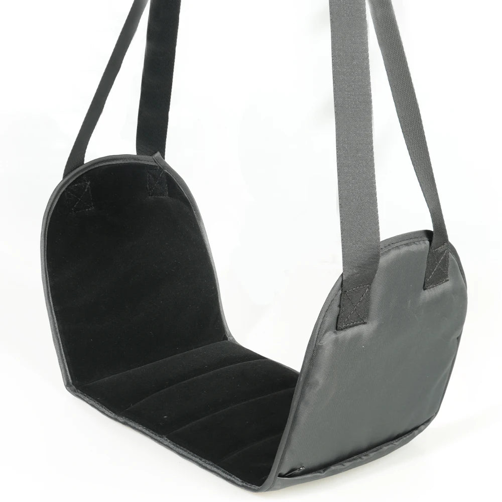 Airplane & Desk Footrest Hammock - Adjustable Leg Rest with Memory Foam Pad