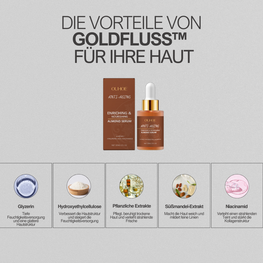 Goldfluss™ | Alles in einem: Feuchtigkeit, Straffung und strahlende Haut!