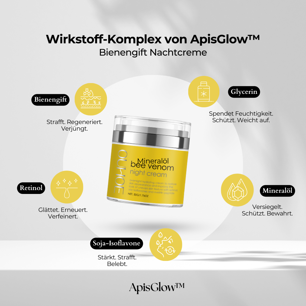 ApisGlow™ | Nachtpflege für ein glatteres, strahlenderes Hautbild